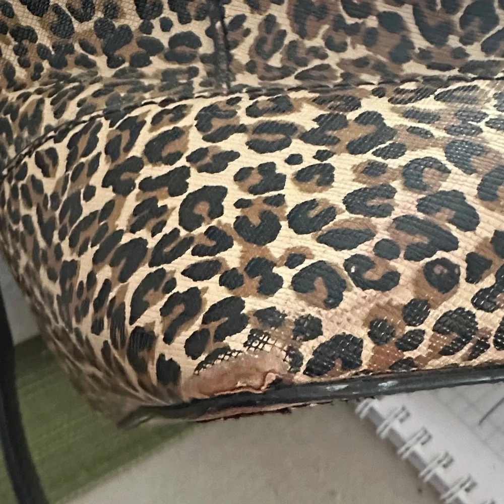 Tory Burch Leopard Print Bag with Black Accents